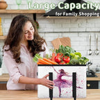 Reusable Grocery Bag, Foldable Large Shopping Tote Bag for Groceries Kitchen Picnic Car Trunk