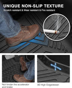Powerty Floor Mats & Cargo Liner for 2019-2024 Subaru Forester Accessories Cargo Mats TPE All Weather Floor Liners Heavy-Duty Trunk Liners Trunk Mat 3PCS