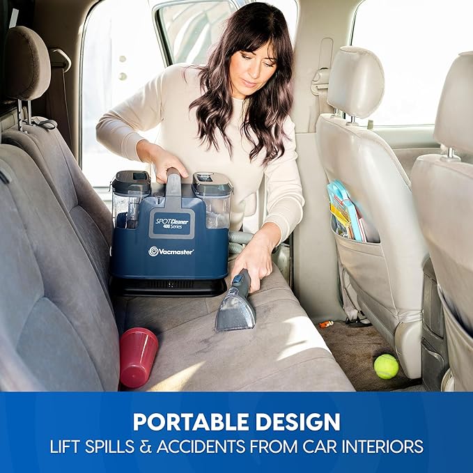 Vacmaster SCB301 400 Series Portable Carpet & Upholstery Spot Cleaner Machine, 15Kpa Power Suction with Versatile Tools for P