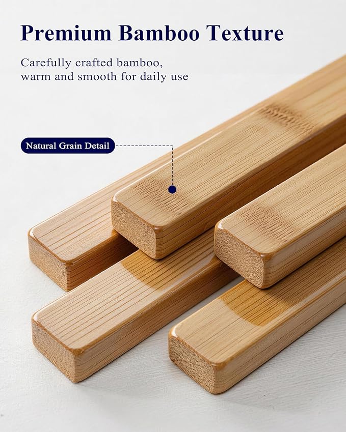 Kitsure Bamboo Wooden Shoe Rack for Closet - Stackable Shoe Organizer with Modular Structure, Space-Saving Shoe Shelf for Ent