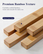 Kitsure Bamboo Wooden Shoe Rack for Closet - Stackable Shoe Organizer with Modular Structure, Space-Saving Shoe Shelf for Ent
