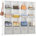 HOMIDEC Closet Organizers and Storage, 16 Cube Storage Organizer, Closet Organizer Bookshelf Cubes Shelves for Clothes, Bedro