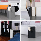 efluky Slim Laundry Basket, Narrow Laundry Hamper with Handles, Collapsible Dirty Clothes Hamper, Tall Laundry Bin for Laundr