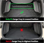 LASFIT Cargo Mat for Honda CR-V 2017-2022 (EX-L/EX/Touring/LX/Special Edition), All Weather Custom Fit TPE Trunk Mat Trunk Liner Cargo Liner Cargo Tray in Lower Position, Black (Not for Hybrid)