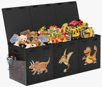 Extra Large Toy Box Chest, Collapsible Sturdy Toy Storage Organizer Boxes Bins Baskets Dinosaur Kids Toy Chest Bin with Lids 