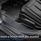 Floor Mats Cargo Mat for 2021-2025 2026 Jeep Grand Cherokee L w/Captain Chair (Only for 6-Seater w/o 2nd Row Armrest), All Weather TPE Trunk Cargo Liner Car Accessories (L | Floor Mats Set)