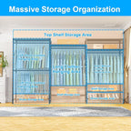 Ulif E13C Max Heavy Duty Closet Organizer System，Freestanding Clothing Racks for Hanging Clothes，Adjustable Garment Rack 86" 