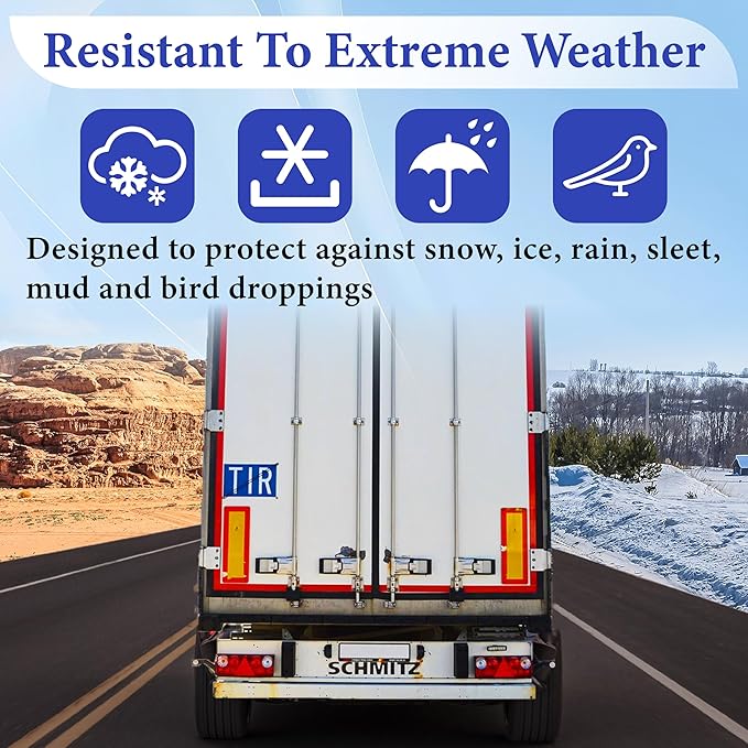6Pcs Side Mirror Covers, Waterproof Car Side Mirror Protection for Snow, Ice, Bird Droppings - Suit Fit for Trucks, Winter Rearview Guard, Auto Exterior Accessories with Drawstrings