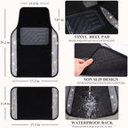 CAR PASS Rhinestone Bling Diamond Car Seat Covers Leather Shining Car Floor Mats Carpet Waterproof Anti-Slip Nibs Car Accesso