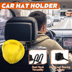 Feekoon 1 Pcs Hard Hat Holder for Truck, Hard Hat Accessories for Truck SUV Car Seat to Keep Cap Shape, Car Seat Back Organizers for Clothes Cowboy Caps Patent Pending (Black)