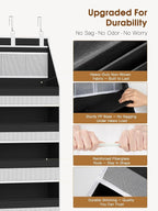 Criusia 2 Pack Over the Door Organizer, Heavy-Duty 6-Shelf Hanging Storage with 13 Mesh Pockets, 55lbs Capacity Behind the Do