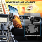 Miracase [2025 Latest Upgraded Cup Holder Tablet Mount for Car, [High-Rise Clamp Arm] Adjustable Long Neck Car Tablet Holder Compatible with iPad, Pro, Air, Mini & All 6.1-12.9" Tabs