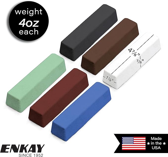ENKAY - Jewelers Rouge & Polishing Compound Kit, 6 pc. (U.S. Made)