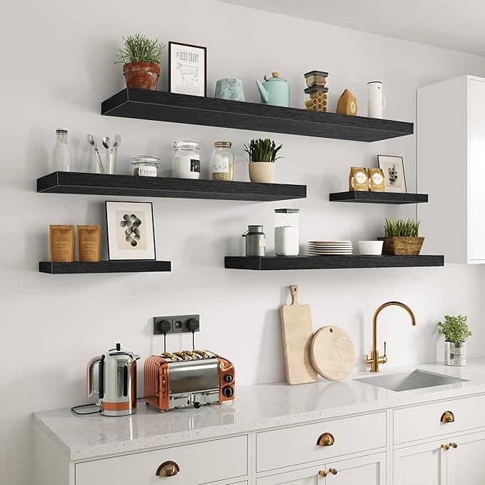Vivelove Single Floating Shelves 36 inch Long, 10 in Deep Shelves Wall Mounted for Bedroom, Bathroom, Living Room, Kitchen, O