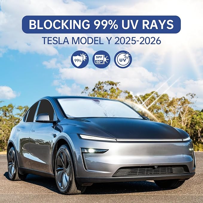 8pcs Car Side Window Shades for T*esla Model Y 2025 2026 |Suction Cup No Falling| Full Car Window Covers for Privacy, Sunshades for Tesla Front Rear Windshield Side Windows Accessories