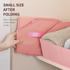 Homsorout Closet Baskets for Shelves Trapezoid - Decorative Storage Baskets with Handle, Closet Bins for Organization, Shelf 