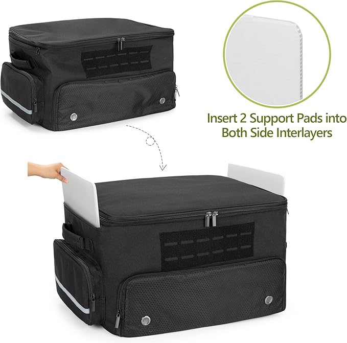 Golf Trunk Organizer Storage with Separate Compartment for 2 Pair Shoes Up to US Mens 16, Golf Car Locker Organizer for
