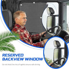 Pacify 2 Pcs Semi Truck Window Shades with Suction Cups Side Window Sun Shades UV Protection Semi-Truck Interior Accessories Curtains for Freightliner Cascadia 23.6x21.6inch