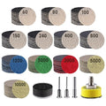 185 PCS 1 Inch Sanding Disc, GOH DODD Hook and Loop 60 to 10000 Grit Wet Dry Sandpaper Sand Paper with 1/8" 1/4" Shank, Backi