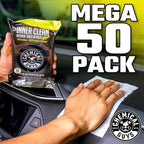 Chemical Guys InnerClean Interior Quick Detailer & Protectant Wipes – 50 Pack Multi Surface Interior Cleaner Wipes for Dashbo