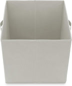 Casafield Set of 6 Collapsible Fabric Cube Storage Bins, Light Gray - 13" Foldable Cloth Baskets for Shelves, Cubby Organizer