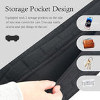 Car Back Seat Cover,Non-Slip & Breathable Bench Seat Cover with Side Pockets for Car Storage & Protecting Interiors,Universal