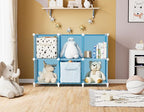 Portable Closet 6 Cube Closet Organizer and Storage Shelf Bookcase with Metal Hammer, Organizer Cabinet for Kids, Bedroom, Ba
