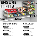 Simple Houseware 2 Tier Stackable Can Rack, Silver, 2 Pack
