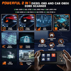 ANCEL HD430 Heavy Duty Truck Scanner, DPF Reset & Forced Regeneration for Cummins & Caterpillar Engine, Full System HDOBD
