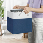 Posprica 11×11×11 Storage Cubes, Collapsible Storage Bins Organizer for Closet, Fabric Storage Box with Cotton Rope Handles, 