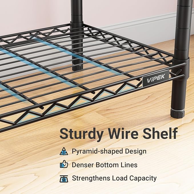 VIPEK V1 Wire Garment Rack 4 Tiers Heavy Duty Clothes Racks for Hanging Clothes Large Clothing Rack Freestanding Closet with 