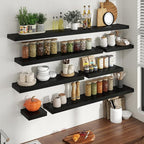 20 Inch Floating Shelves for Wall, 8 Inch Deep Floating Shelf for Storage & Display, Rustic Wall Mounted Shelf with Invisible