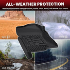 LASFIT Floor Mats for Chevy Silverado/GMC Sierra Crew Cab 1500 2500/2500HD 1999-2007, 3500HD 2001-2007(2007 Fit Classic Body Only), Suburban/Yukon XL/Escalade ESV (2nd Row Bench Seat Only) 2000-2006