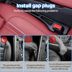 Car Seat Gap Filler Organizer, 2 Pack Black - Seat Gap Filler with Storage, Universal Fit Between Seat & Console, Stop Phone Keys Dropping, Car Organizer for SUV Truck, Car Side Gap Plug