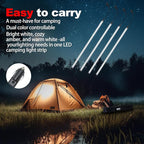12V LED Interior Light Aluminum Rigid String Lights with Dimmer Switch Waterproof Light Strip (5pcs-White)