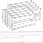 Vtopmart 10 Pack 6" Tall Upgrade Drawer Dividers for Big and Deep Drawer, 12.8"-22.3" Adjustable Expandable Dresser Drawer Or