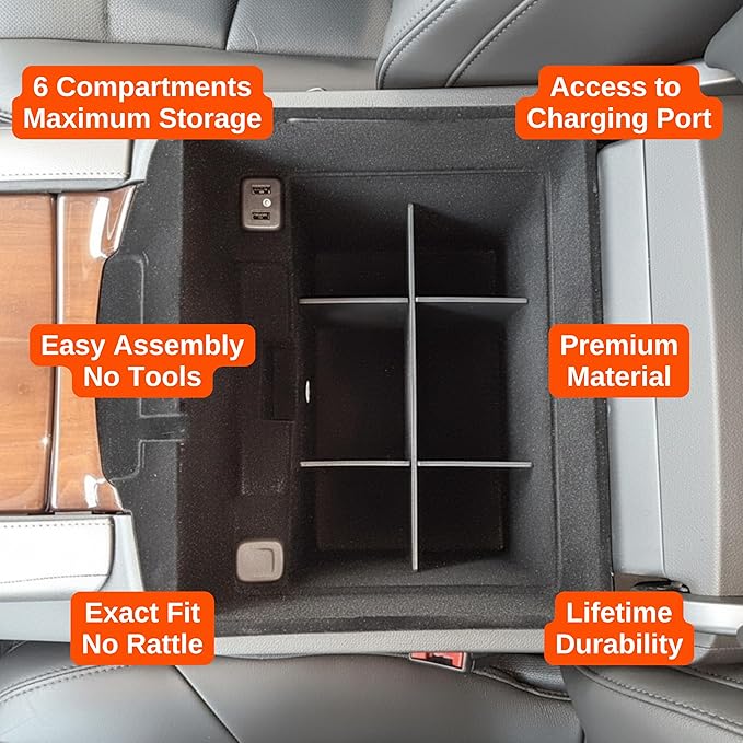 Vehicle OCD - Center Console Organizer for Cadillac Escalade (2015-2020) (NOT for Center Console Cooler Option) - Made in USA - SLX149
