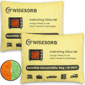 2 Pack 500G Reusable Silica Gel Desiccant Dehumidifier Bags, Color Indicating Moisture Absorbers for Car, Closet, Garage, 3D