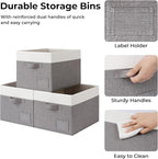 GRANNY SAYS Storage Baskets for Shelves, Fabric Storage Bins for Clothes, Closet Organization Bins, Collapsible Storage Bins 