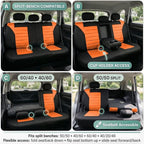 FH Group Automotive Car Seat Covers Rear Set Premium 3D Air Mesh Seat Covers, Airbag Compatible and Split Bench Cover Univers