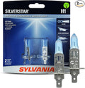 SYLVANIA - H1 SilverStar - High Performance Halogen Headlight Bulb, High Beam, Low Beam and Fog Replacement Bulb, Brighter Downroad with Whiter Light (Contains 2 Bulbs)