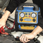 Car Jump Starter with Air Compressor, 1800A Battery Jumper Starter Portable with 260 PSI Tire Inflator, 12V Jump Box