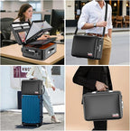 Tamfile Fireproof Document Box, Hard Case 5200°F Fireproof Water Safe File Box with Lock, 8-Layer Fireproof Safe File Organiz