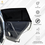 EcoNour Car Rear Window Sun Shades Compatible for Toyota Rav4 | 2Pack-Sun Shade with 100% UV & Mosquito Protection | Breathable Mesh Rear WindowCovers for Privacy & Blackout- Car Window Accessories