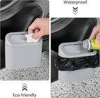 Accmor Car Trash Can, 2 Pack Mini Vehicle Dustbin with Lid, Leakproof Auto Garbage Accessories Organizer Bin with 60 Pcs Trash Bags for Car for Truck, Home, Office