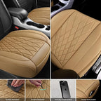 CAR PASS 2 Pack Front Car Seat Covers, Bottom Seat Covers Full Wrapped with Storage Pocket, Anti Slip Car Seat Protectors, Wa