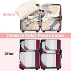 Compression Packing Cubes for Travel, Lightweight Vacation Travel Essentials, Travel Accessories for Suitcase Organizer Bags 
