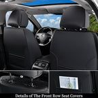 Coverado Car Seat Covers Full Set, 5 Seats Universal Seat Covers for Cars, Breathable Fabric& Faux Leather Auto Seat Cushions