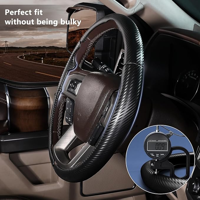 Steering Wheel Cover for Ford F150 2015-2020/ F250 2017-2022/ F350 2017-2022/ F450 2017-2022/ F550 2017-2022/ Ford Expedition 2018-2021 Steering Wheel Protector for Ford Steering Wheel Accessories