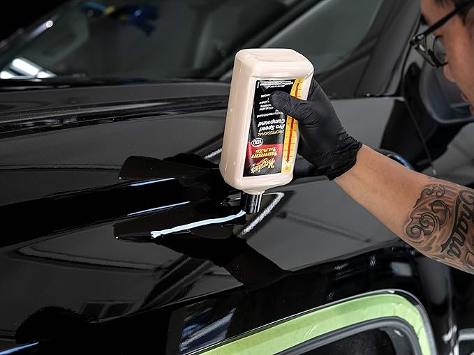 Meguiar's Pro Speed Compound M10032, Fast-Cutting Rubbing Compound for Cars, Offers Heavy Scratch and Swirl Removal, Professional Car Polish, Car Compound Removes up to 1200 Grit Sanding Marks, 32 Oz